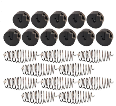 10 springs and 11 spacers for barrel spring braking system for ziplines